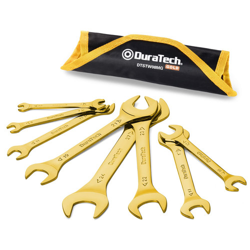 DURATECH Super-Thin Open End Wrench Set, 8-Piece, Metric