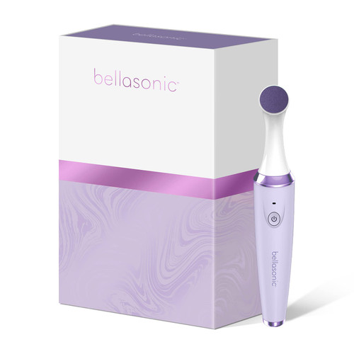 BELLASONIC 4-in-1 Rechargeable Electric Nail File Set with Travel Pouch – Unique Oscillating Head – Shape, Smooth, Buff & Shine Nails – Remove Cuticles & Calluses (Purple/Purple Metallic)