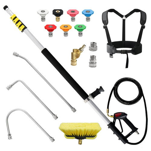 JANZ 24 FT Pressure Washer Telescoping Wand with 3 Extension Wands