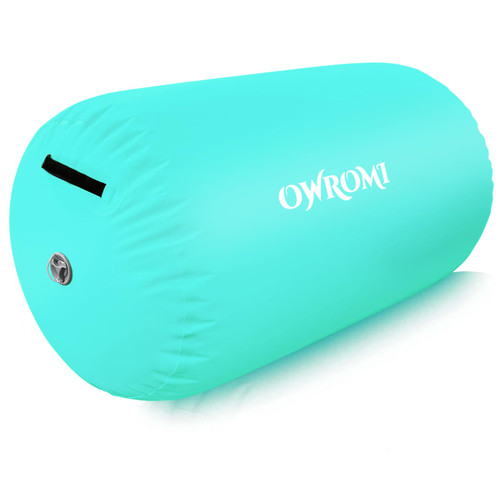 Inflatable Gymnastics Air Barrel - Inflatable Air Spot Tumbler Backbend Trainer Air Roller Tumbling Mat with Electric Pump, Inflatable Gymnastics Springboard Back Handspring Equipment