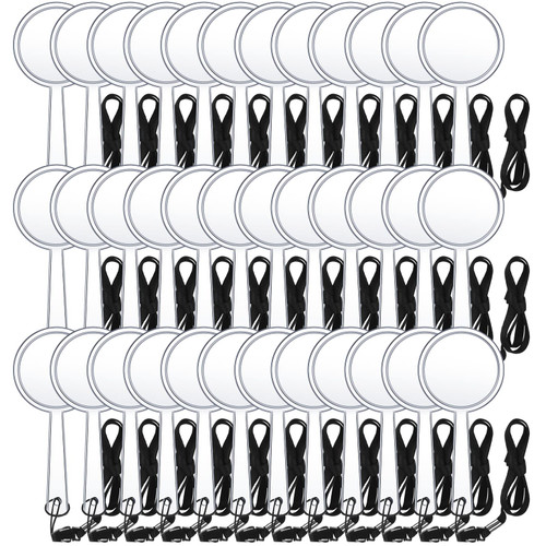 Xinnun 50 Pack Kids Magnifying Glasses Bulk Mini Handheld Magnifier Plastic Magnifying Glass Pack for Classroom School Students Outdoor Explorer Senior Reading Science Observation