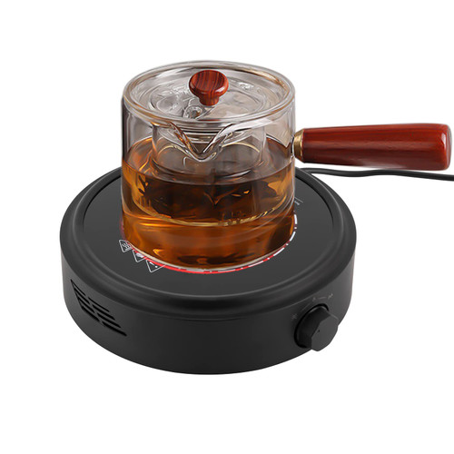 Electric Mini Stove, Portable Hot Plate 700W 110V Electric Stove for Boiling Water, Making Tea and Coffee, 8 * 2.8inch (Black)
