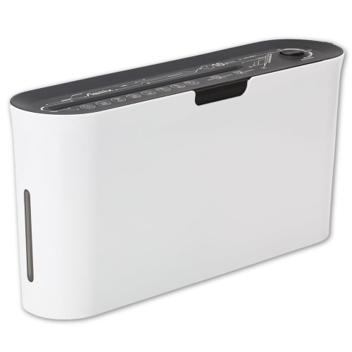 Asmix B08W Paper Shredder for Home use Office, White Compact Design, 2 Sheet Crosscut Paper, 10 Mins Running Time 14.7" × 7.2" × 3.7"