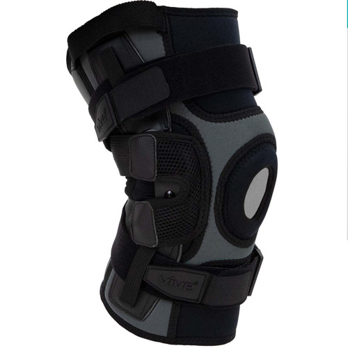 Vive Hinged Knee Brace with Side Stabilizers - Support for Patella