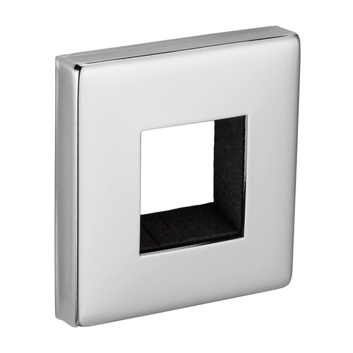 Heyalan Hand-held Shower Holder Flange Plate Polish Chrome Modern Shower Escutcheon Cover Plate 2.5'' Shower Wand Bracket , Square Escutcheon Wall Cover 1pc