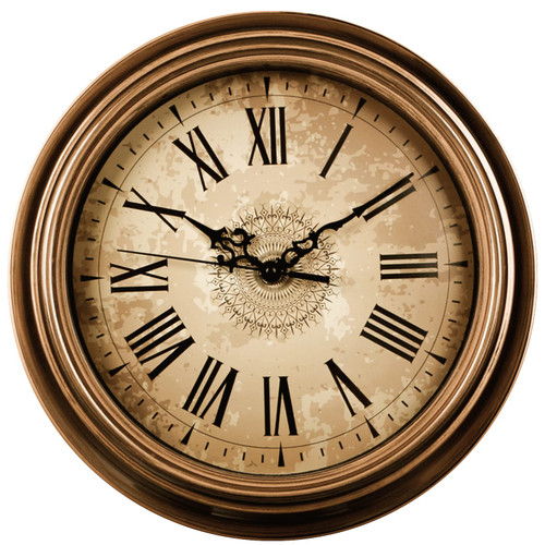 Vaupan Vintage Wall Clocks 12 Inch Non-Ticking Silent Wall Clocks Battery Operated Quartz Retro Round Decor Clock Roman Numerals Easy to Read for Living Room Home Kitchen Office School (Brown)