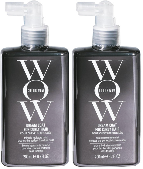 COLOR WOW Dream Coat for Curly Hair – Frizz-Free Curls Made Easy,Moisture-Boosting Spray,Curl-Enhancing Formula,(Pack of 2)