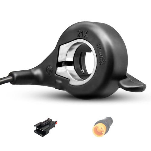 MUSELK Electric Bicycle FT-21X Thumb Throttle Right Handle Finger Throttle ，Speed Control for Ebike E Scooter Accessories Part,Compatible with 24V 36V 48V 60V 72V Lithium Batteries