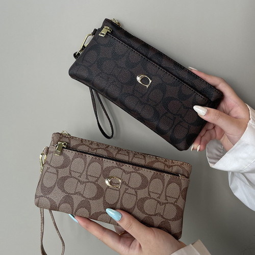 New Zipper Long Wallet For Women & Men, Multi Card Slot Billfold Purse, Wristlet Clutch Card Holder Coin Pocket Money Storage Ha