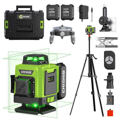 WEIDDW Laser Level 360° Green Cross Line Self Leveling Laser Measuring Tool