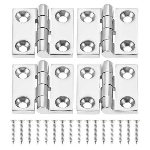 Yetaha 4 Pack 1.5x1.5 Inch Stainless Steel Marine Cast Hinges with Screws