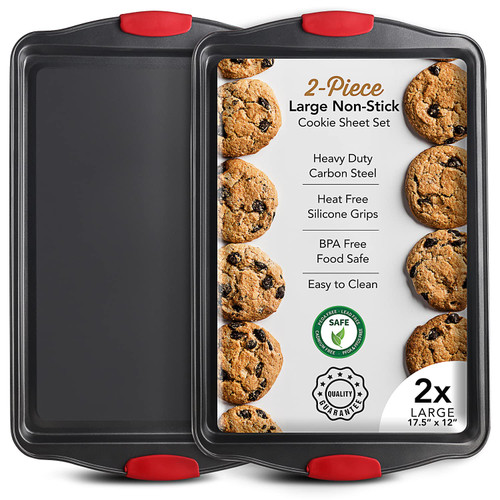 Eatex Baking Sheet Set, 2 Piece Baking Pans Set, Cookie Sheets for Baking