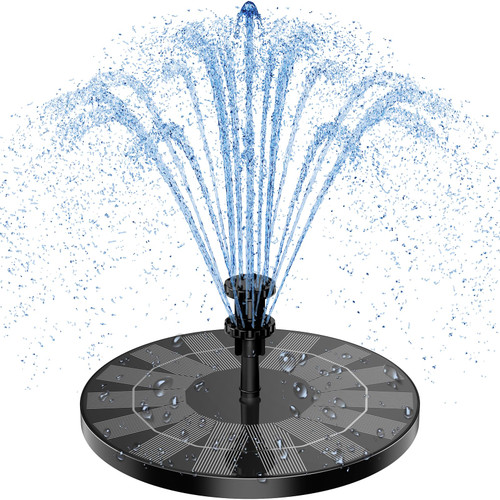 AISITIN 3.5W Solar Bird Bath Fountain Pump with 6 Nozzles & 4 Fixer