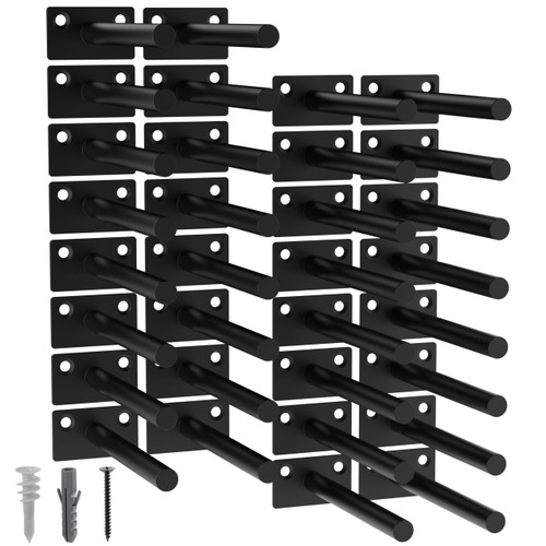 LEOPO 32-Pack 5 inch Floating Shelf Brackets, Hidden Shelf Bracket for Wood