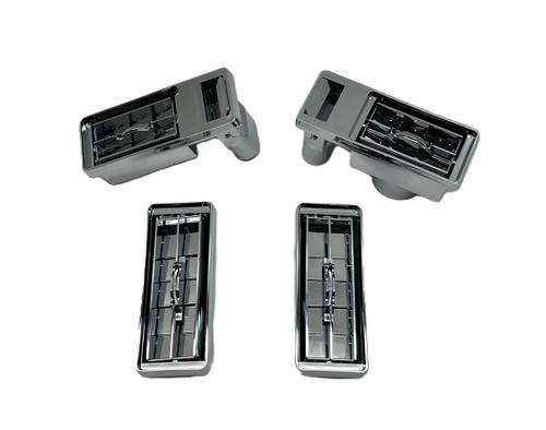 CTW A/C Vent Kit Compatible with Kenworth, Chrome Plastic