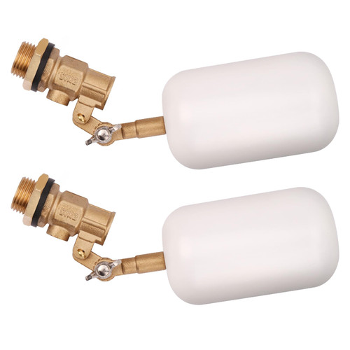 2 Pack 1/2 Inch Brass Water Float Valve Pool Auto Fill Float Valve