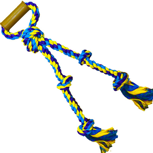 Fejapa Large Dog Rope Toys for Aggressive Chewers - Pitbull Tug of War, Heavy Duty, Outdoor, Medium to Large Breed Dog Chew Rope with Handle