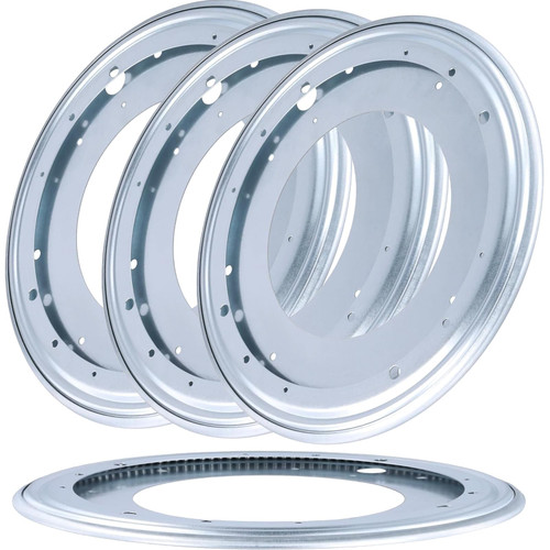 SEHOI 4 PCS 12 Inch Lazy Susan Turntable Hardware,360°Rotating Swivel Plate,5/16 Thick Turntable Bearing Plate, Round Lazy Susan Rotating Hardware for Table