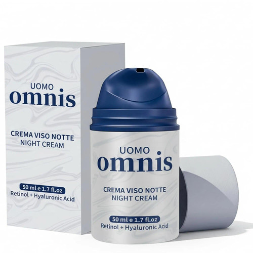 OsmiLash Omnis Uomo Night Cream - Natural and Organic Anti Wrinkle Face Cream to Reduce Fine Lines and Wrinkles, 1.7 Ounce