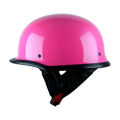 1Storm Novelty Motorcycle Half Face Helmet Open German Style DOT Approved: HKY602 Glossy Pink