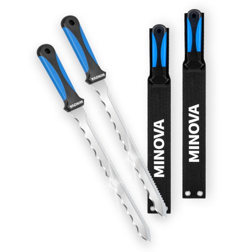 Minova Insulation Knife 2 Pcs Stainless Steel Blade 11” Double Sided Cutter