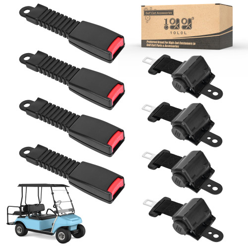 10L0L Golf Cart Seat Belt for Yamaha, Club Car, EZGO Golf Cart Models,ATV UTV, 42 inch Retractable Seat Belts Kit