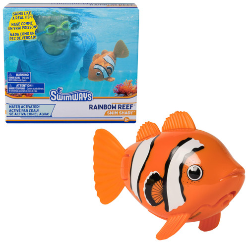 SwimWays Rainbow Reef Clownfish Water-Activated Pool Toy for Ages 5+
