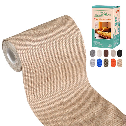 Canvas Repair Tape, Fabric Tape Tent Umbrella Boat Seat Repair Tape, 4X70in