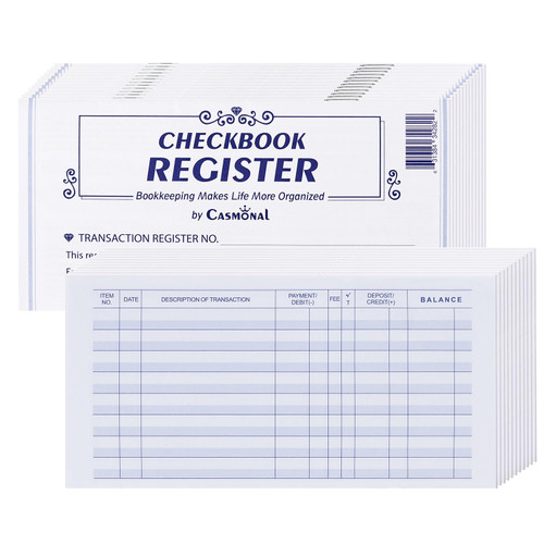 32 Pack Check Registers for Personal Checkbooks, Checkbook Register, Blank Ledger Transaction Log Books for Small Businesses, Track Payments, Finances, Deposits, Debit Card Transactions