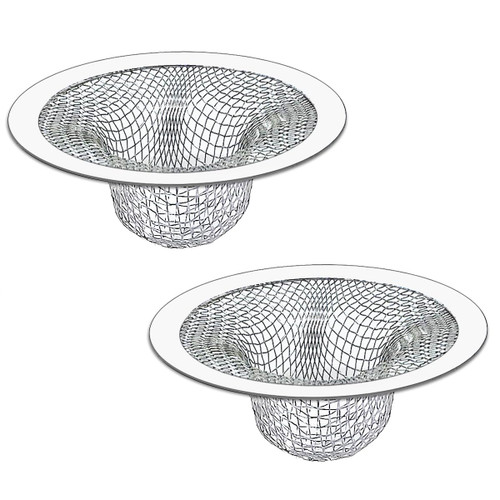 Seatery 2PCS Tub Drain Hair Catcher - 2.75 inch Shower Drain Mesh Strainer, Stainless Steel Shower Bathtub Drain Cover, Bathroom Sink Strainer Filter Basket for Bathroom Sink, Wash Basin Floor Drain