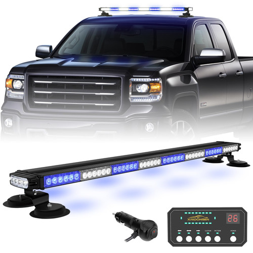 XRIDONSEN 37 Inch 104 LED Roof Strobe Lights Rooftop Magnetic light Bar