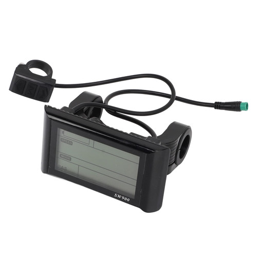 Electric Bike LCD Display, 5 Pin SW900 Waterproof Smart Battery Meter Control Panel with Real-Time Power Consumption Tracking for E-Bikes and Scooters