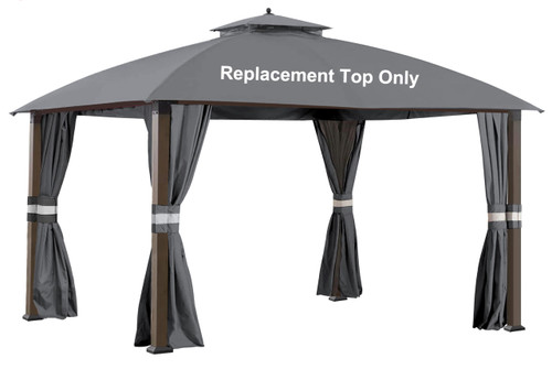 SCOCANOPY Gazebo Replacement Cover Fit for 10X12 Eagle Brooke Soft Top Model A101007600, A101007603, A101007604,(Grey)