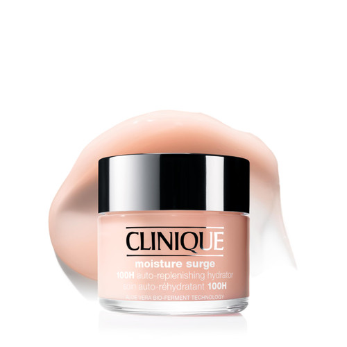 Clinique Moisture Surge 100H Auto-Replenishing Hydrator Oil Free Face Moisturizer | With Hyaluronic Acid, Aloe Bioferment and Vitamins C + E | For All Skin Types | Hydrating + Moisturizing, 4.2 Fl Oz