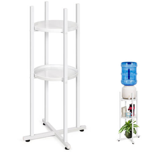 Retyion Water Dispenser Stand 5 Gallon Water Jug Floor Stand Sturdy, White