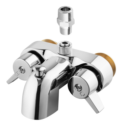 Pyhomestrim Bathcock Clawfoot Tub Shower Diverter Kit,Chrome