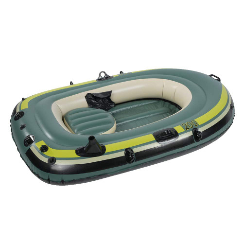 Gazaar 2 Person Inflatable Boat Inflatable Boats for Adults Heavy Duty Green PVC Inflatable Two Person Rowing Boat Fishing Drifting Diving Tool, Inflatable Kayak Canoe, Rowing Air Boat