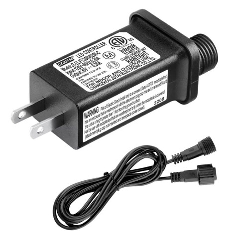 RXQMXG 30V 0.2A LED Controller with Extension Cord Compatible with Model JT-EL/FC300V0200-C Class 2 Power Supply IP44 Low Voltage Transformer for Christmas Light