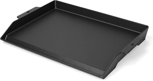 SearCook Cast Iron Griddle for Gas Grill and Stove Top, 23" x 16" Universal Flat Top Plate, X-Shaped Reinforced Ridges, Nonstick Coating Large BBQ Flat Top Plate for Camping, Parties