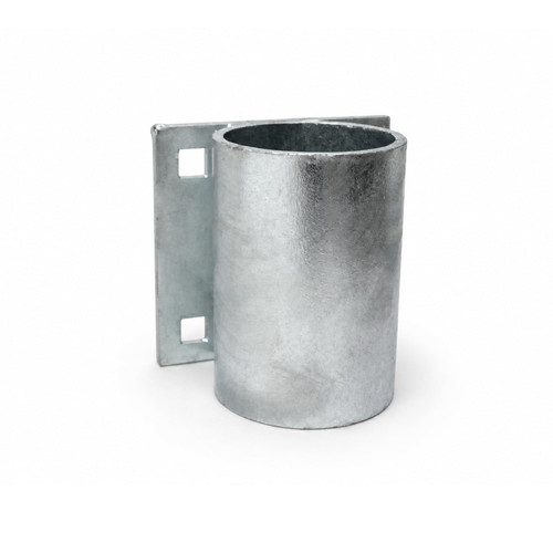 Vlaeng 3" Galvanized Dock Pipe Leg Holder/Sleeve, Stationary Side Leg Holder, Boat Dock Side Leg Pipe Sleeve with 1/2" Holes, Thickness 6mm, Ideal for Dock Maintenance - NO Carriage Bolts