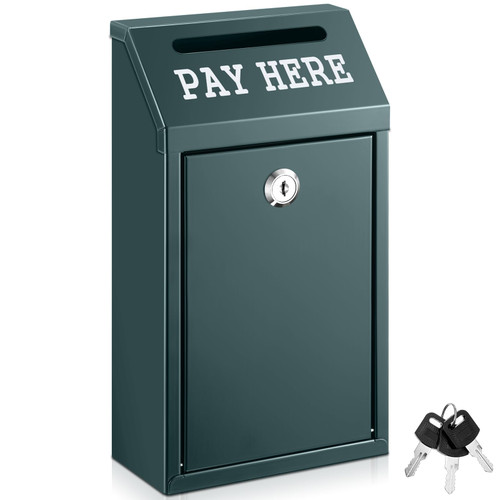 Yaocom Metal Money Cash Box,Dark Green,10.2 X 5.7 X 2.8 Inch
