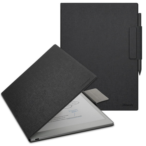 JKhandy Case for Remarkable Paper Pro 11.8 Inch 2024 Released, Premium PU Leather Cover with Bulit-in Magnet, Book Folio Design with Pen Holder, Black