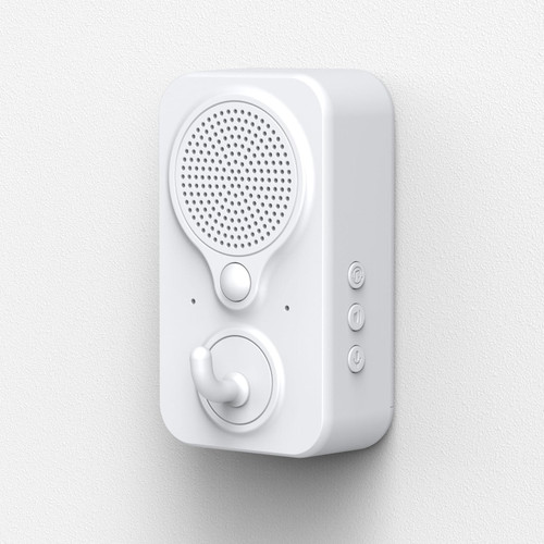 Motion Activated Voice Player, Replaceable Voice PIR Infrared Motion Sensor, 500mAh Greeting Visitor Door Chime with Hook, DIY Recording Function, for Home Shop Business Store