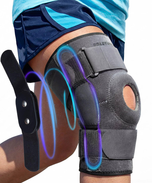 Sparthos Knee Brace for Women & Men - Meniscus Tear Support - Gray-L