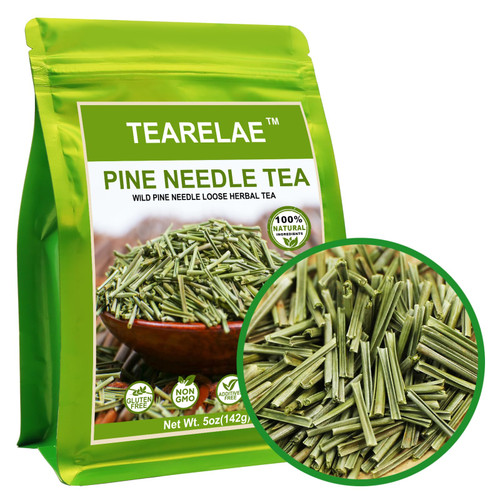 TEARELAE Pine Needle Tea, Dried Masson Pine Loose Leaf, 5oz/142g