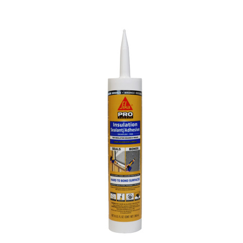 SIKA Sikaflex Insulation Sealant & Adhesive, Dark Bronze, Universal Flashing Sealant, Weather & Moisture Resistant, Bonds to Insulation Boards, PVC, Metals, Glass - 9 fl. oz. Cartridge