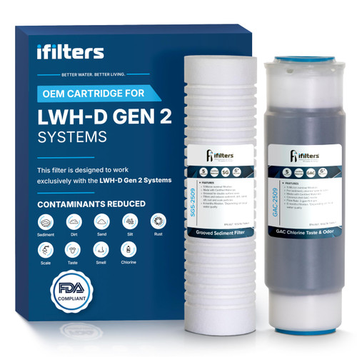 iFilters SG-GAC-SET 2-Stage Sediment Carbon Filter Set, LWH-D Gen 2