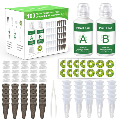 Aooccder Replacement for Aerogarden Pods Hydroponic Accessories 103 Pcs