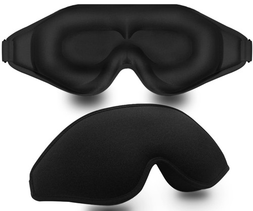 FengXinZi 3D Sleep Mask for Side Sleeper, Blackout Eye Mask for Women Men