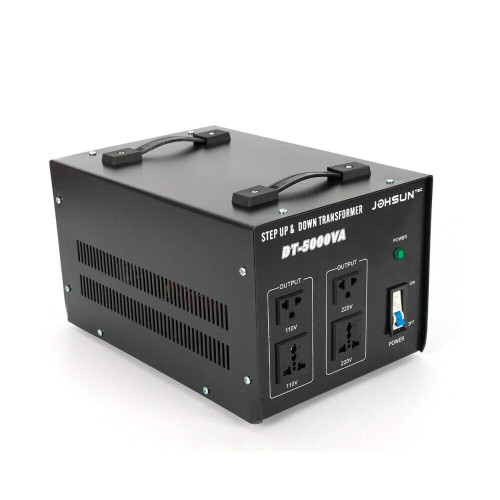 5000W Step Up & Step Down Voltage Transformer Converter, 110-220 Volts, Soft Start & Full Load, Circuit Breaker Protection